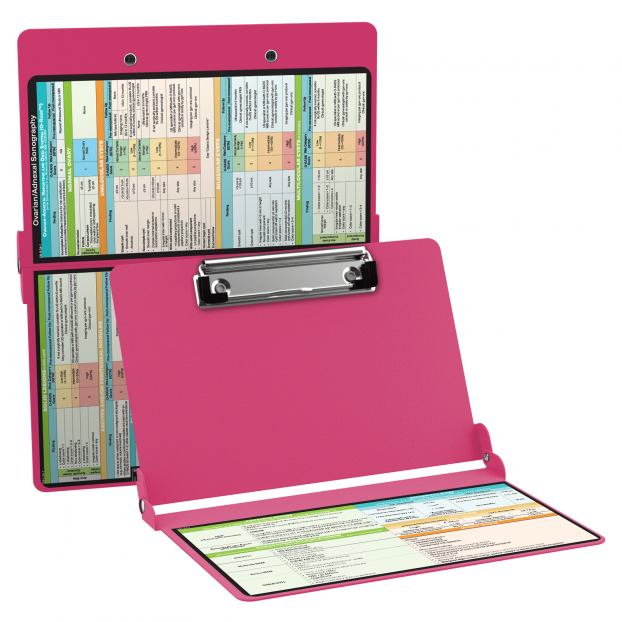WhiteCoat Clipboard® - Pink Ovarian/Adnexal Sonography Edition